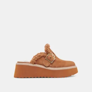 LELANI PLÜSCH FLATS PECAN WILDLEDER