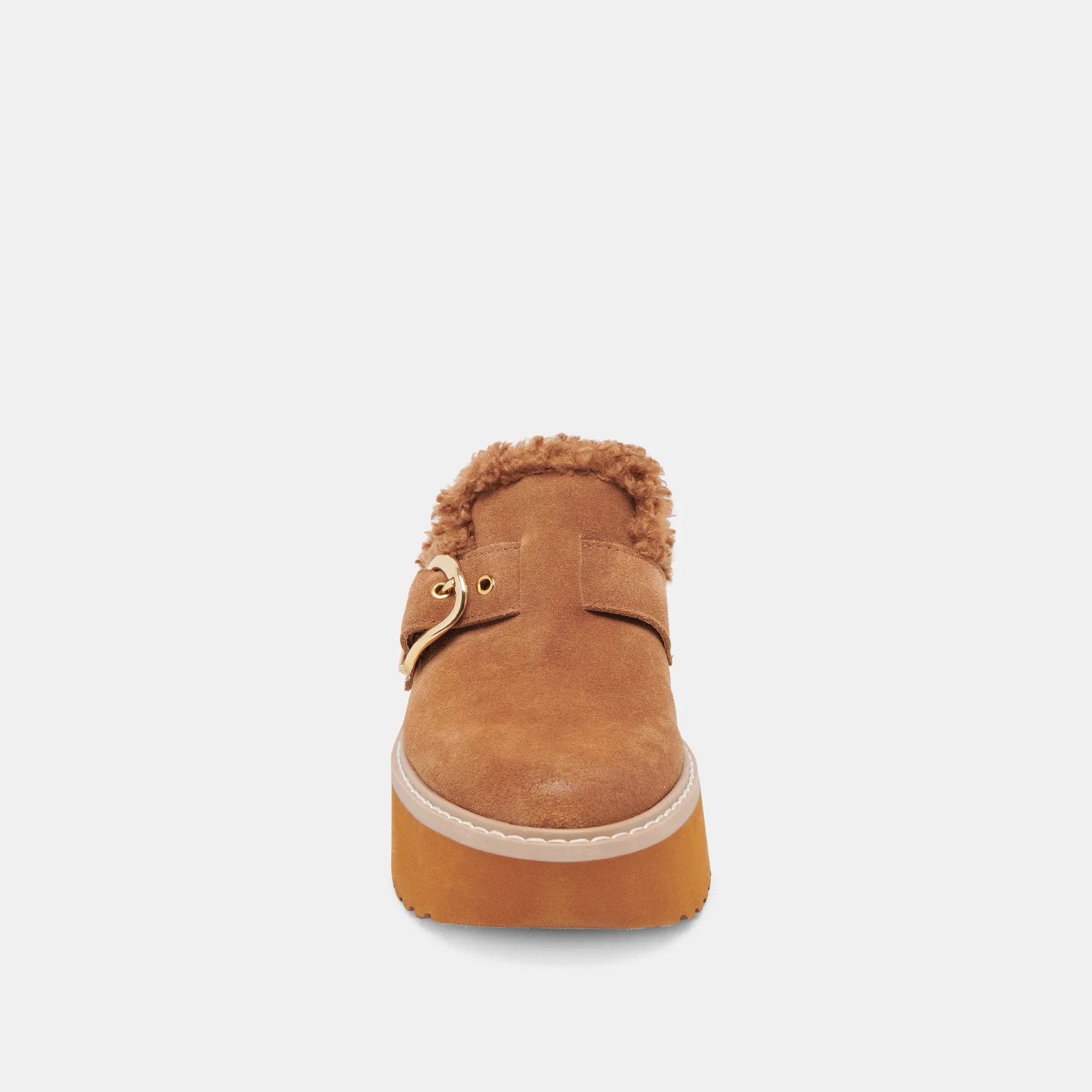 LELANI PLÜSCH FLATS PECAN WILDLEDER