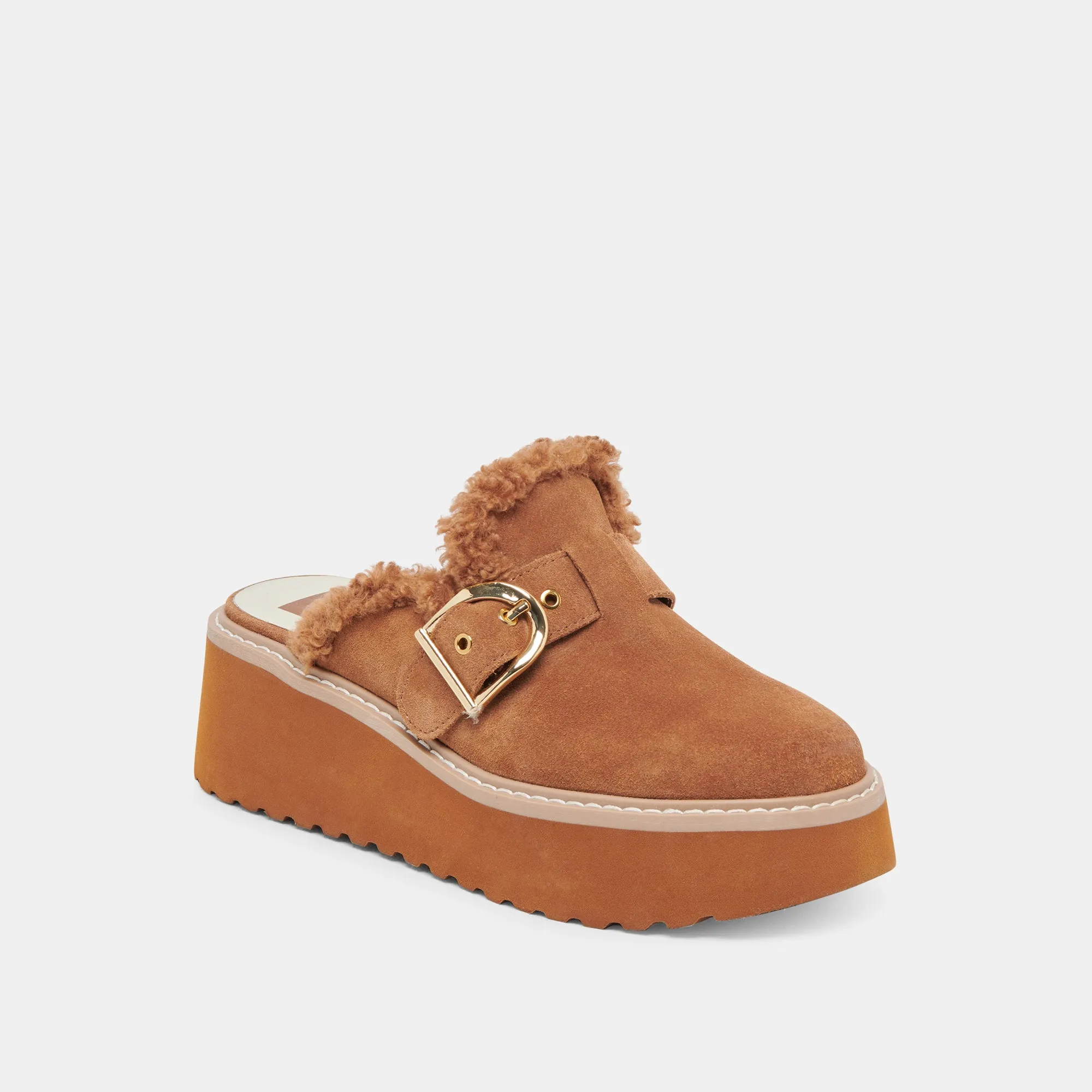 LELANI PLÜSCH FLATS PECAN WILDLEDER