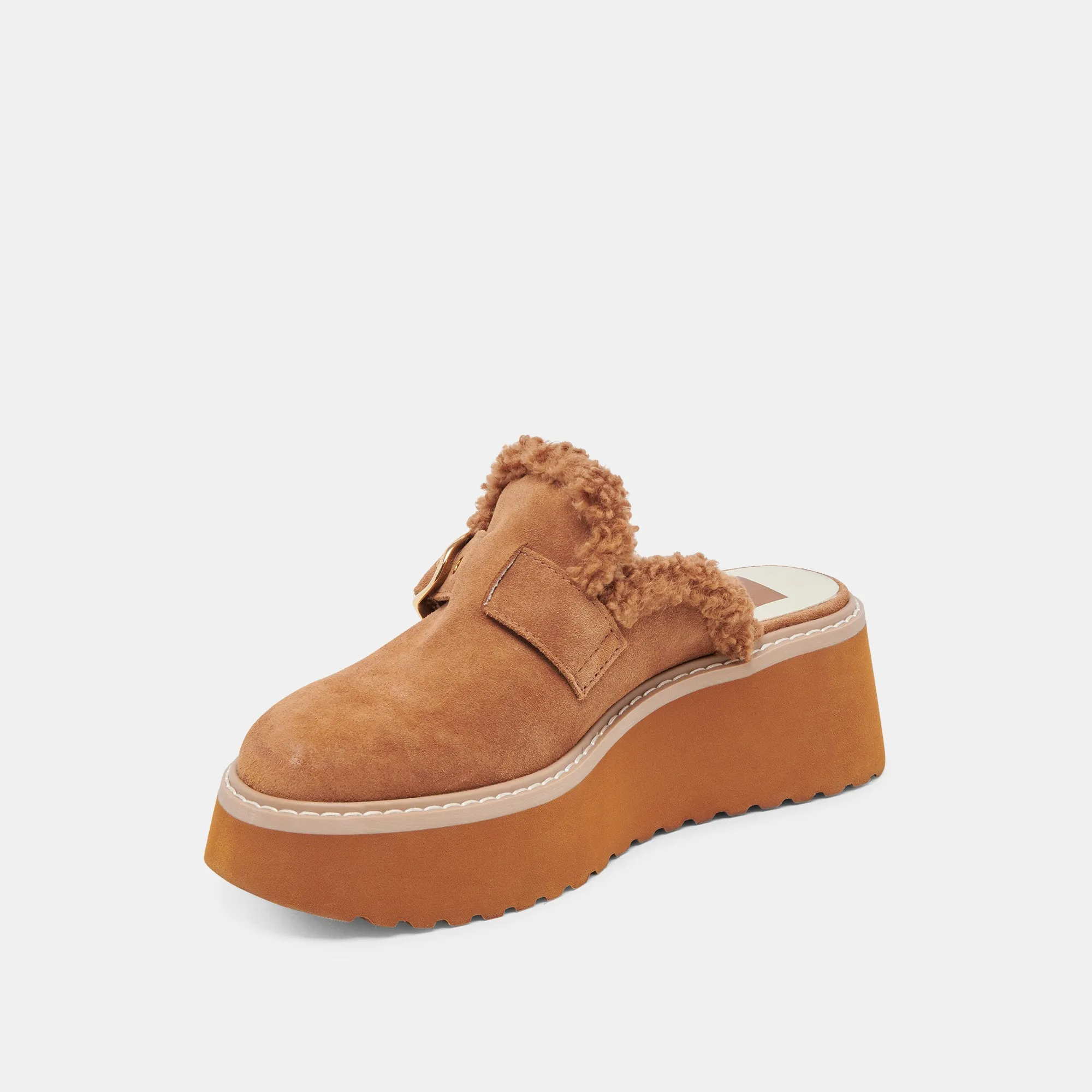 LELANI PLÜSCH FLATS PECAN WILDLEDER