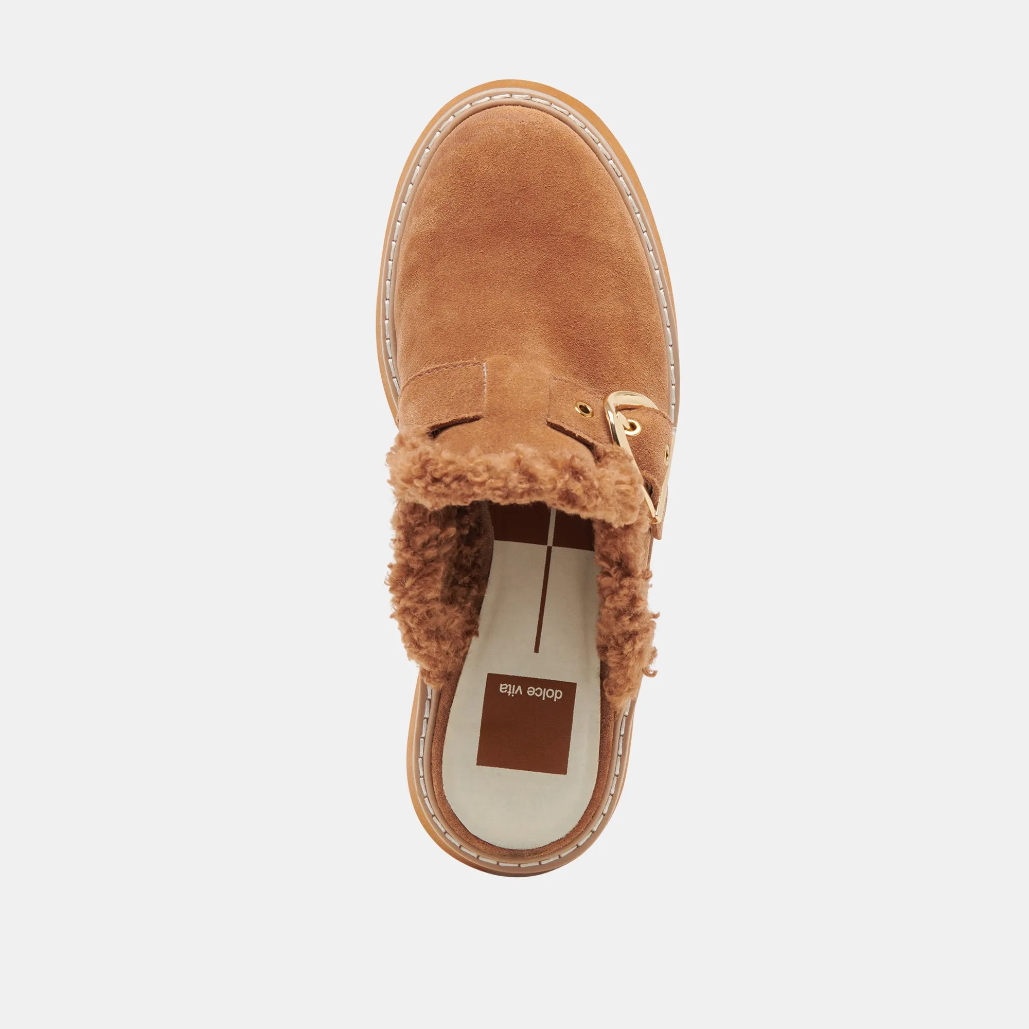 LELANI PLÜSCH FLATS PECAN WILDLEDER