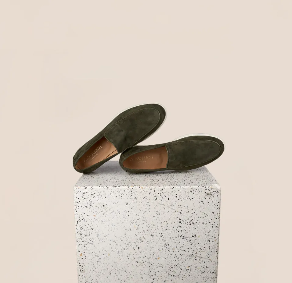 Lisa Sneaker Loafer - Army Green Wildleder