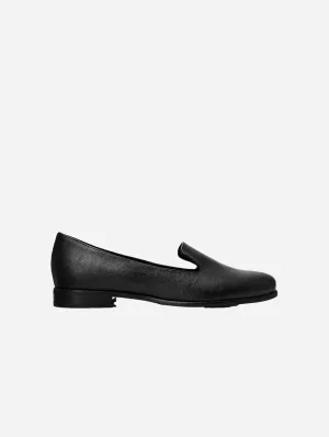 Lords Damen Traubenleder Vegane Loafers | Schwarz