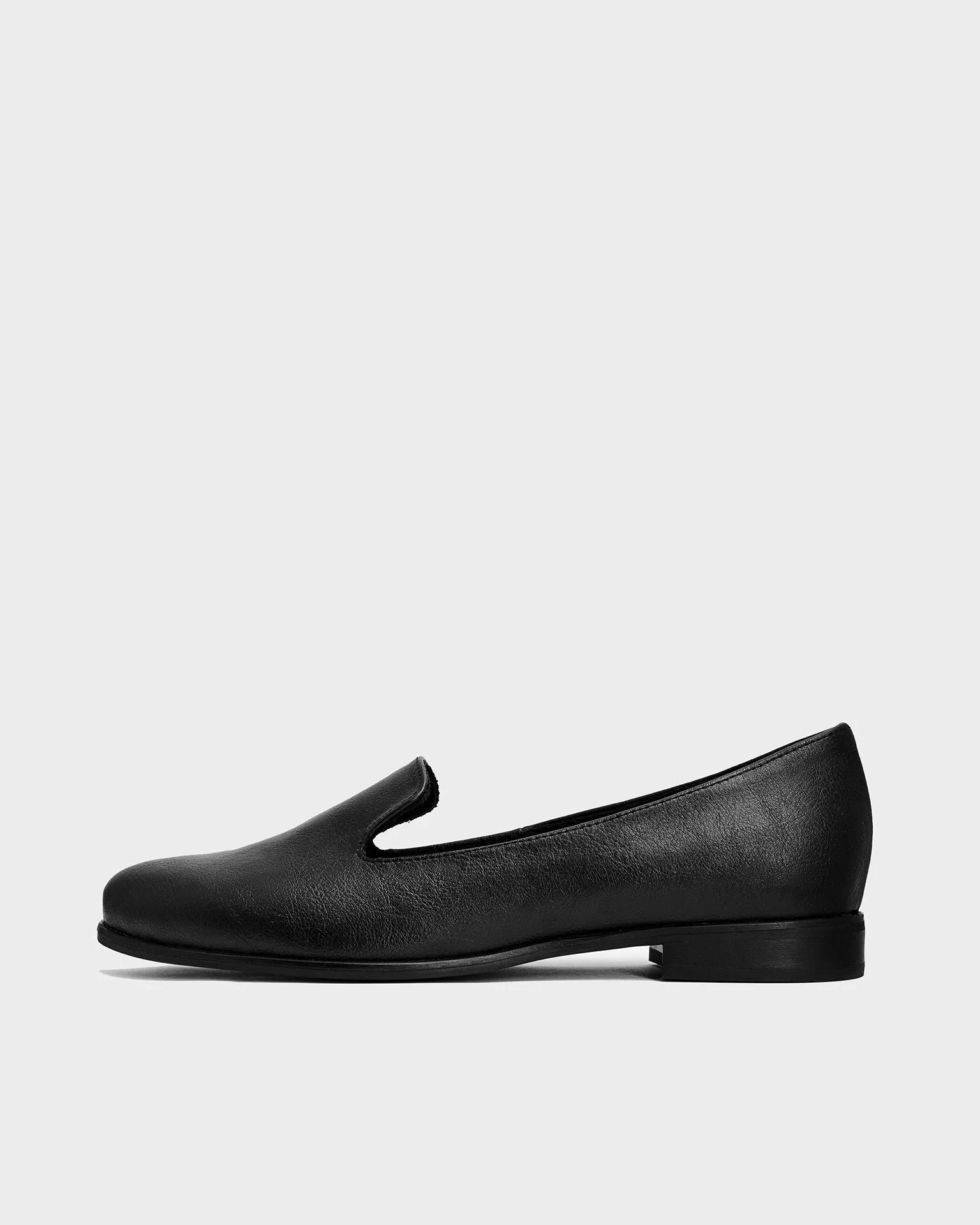Lords Damen Traubenleder Vegane Loafers | Schwarz