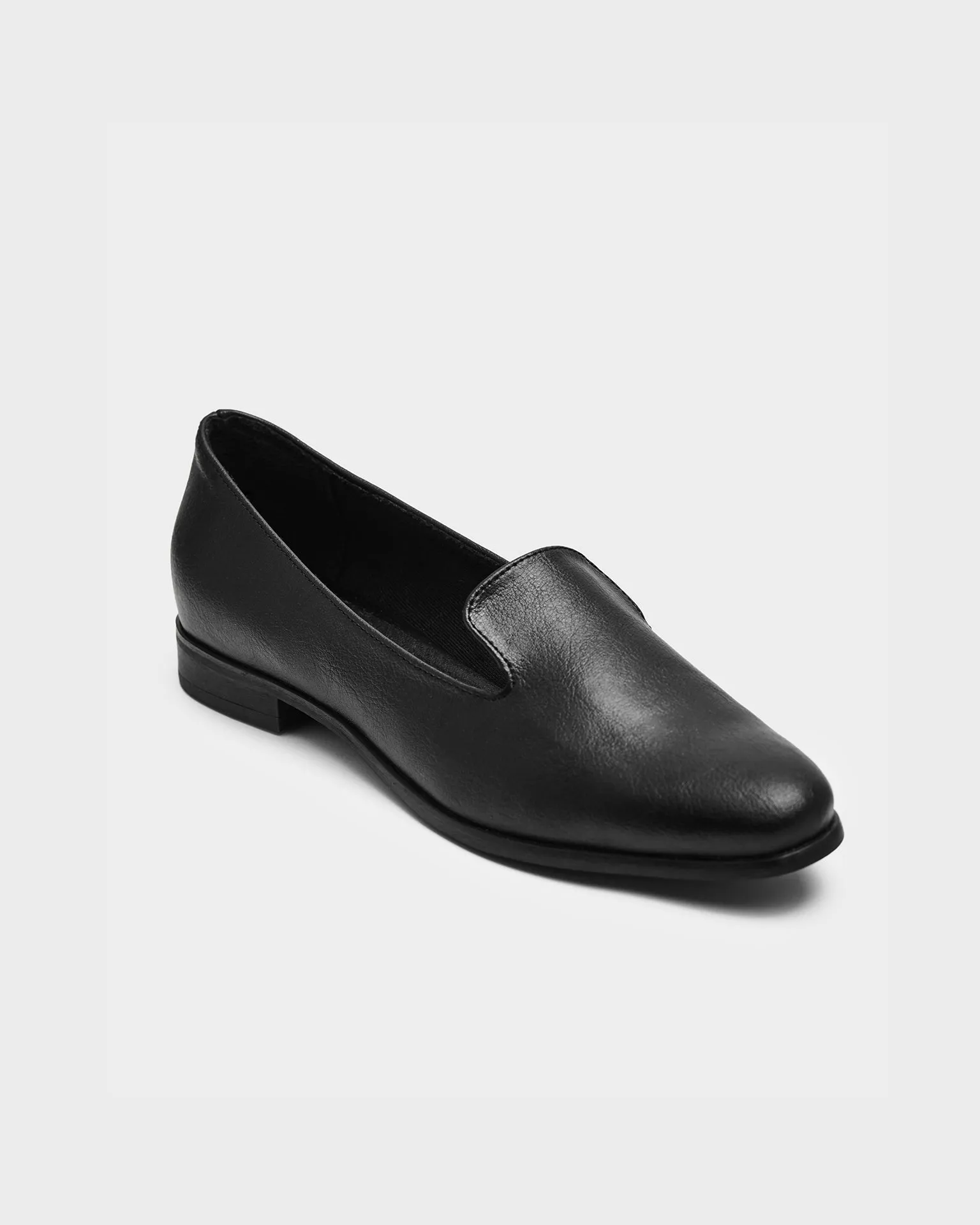 Lords Damen Traubenleder Vegane Loafers | Schwarz