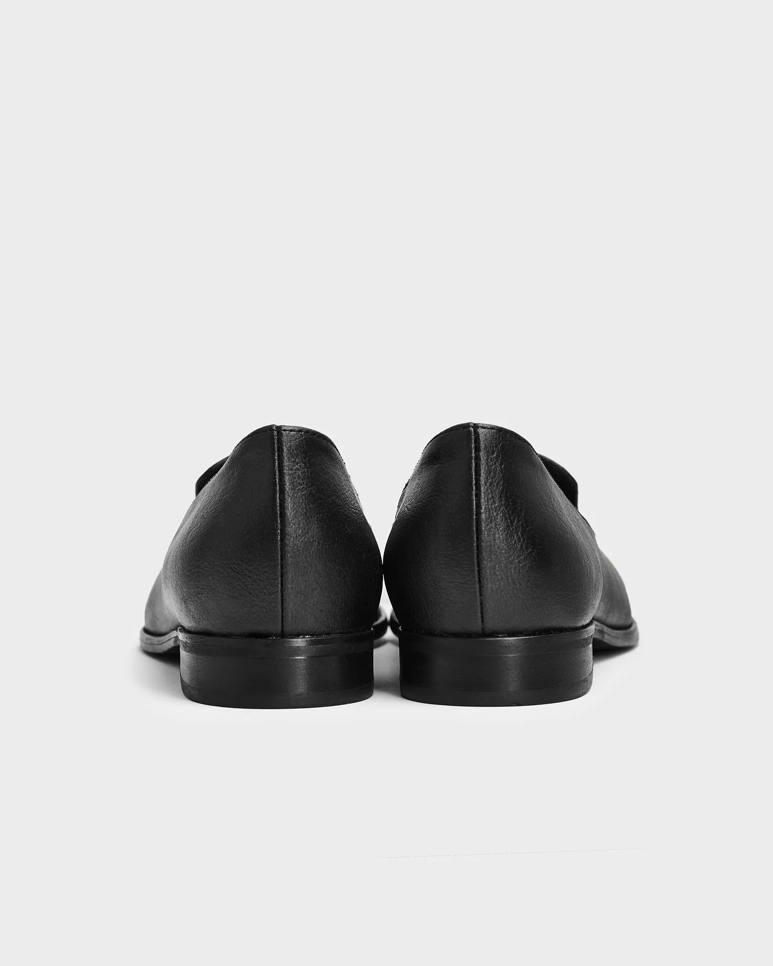 Lords Damen Traubenleder Vegane Loafers | Schwarz