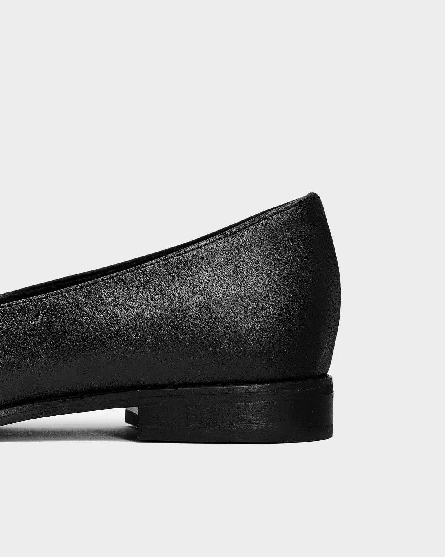 Lords Damen Traubenleder Vegane Loafers | Schwarz