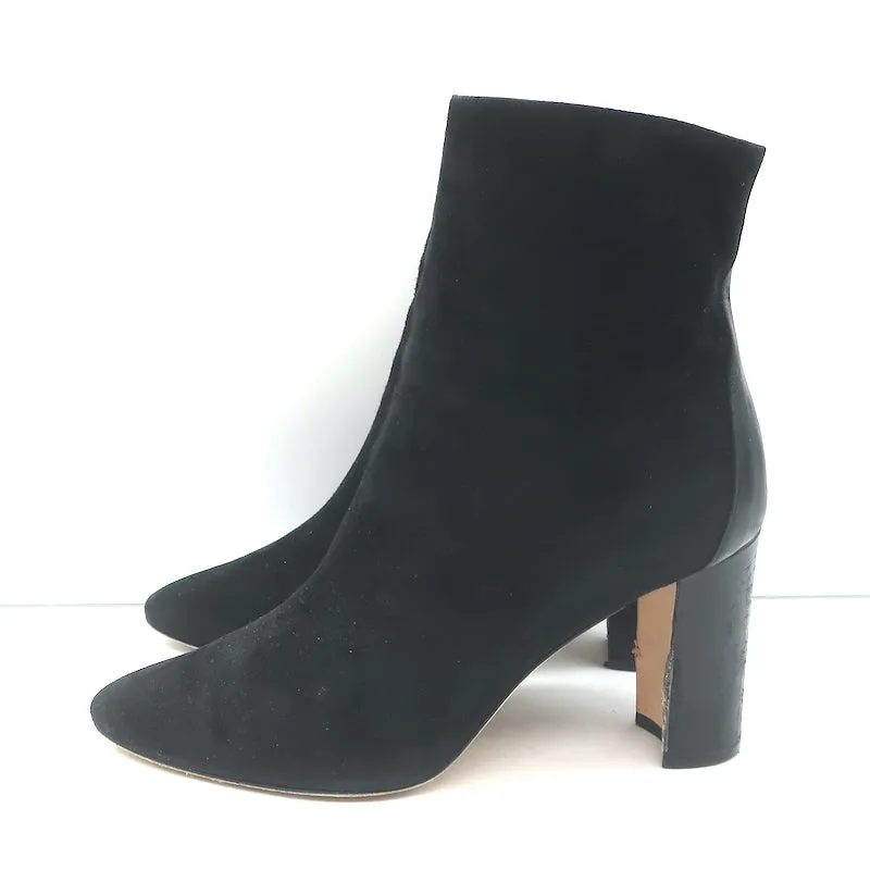 Manolo Blahnik Rosie Stiefeletten Schwarz Leder & Wildleder Größe 35.5
