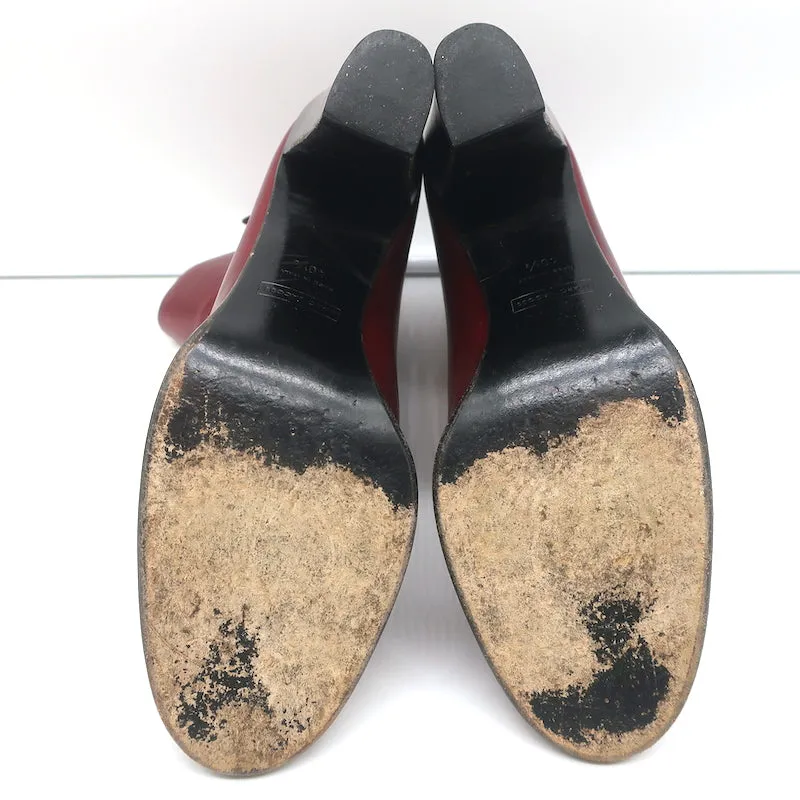 Marc Jacobs High Heel Stiefeletten Rot Leder Größe 40.5