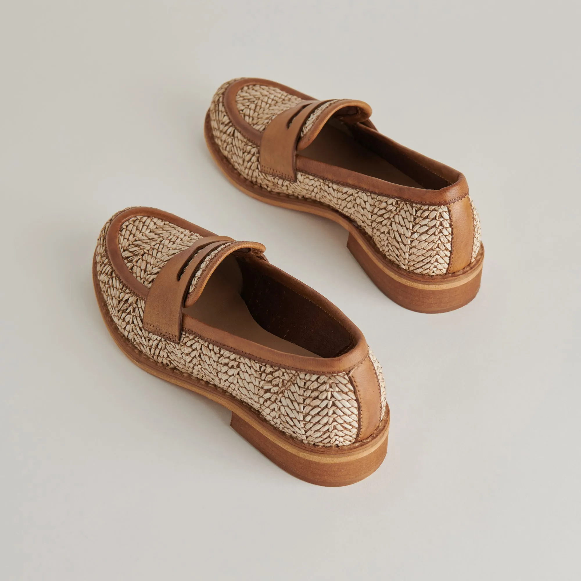 MARINA LOAFERS BRAUN MULTI RAFFIA