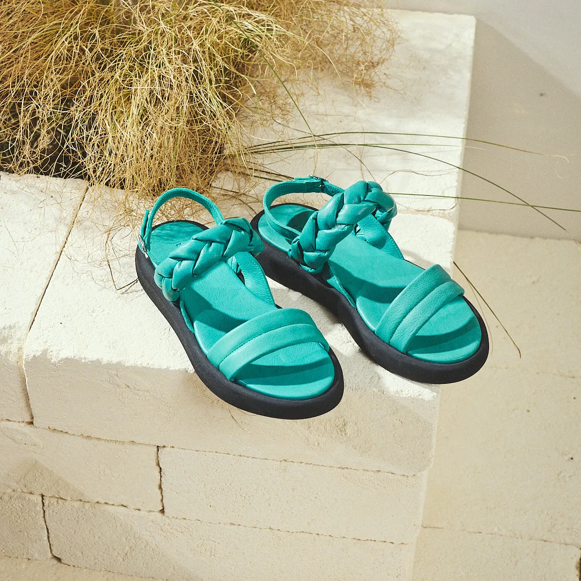 MARYLAND TÜRKISER SANDALEN