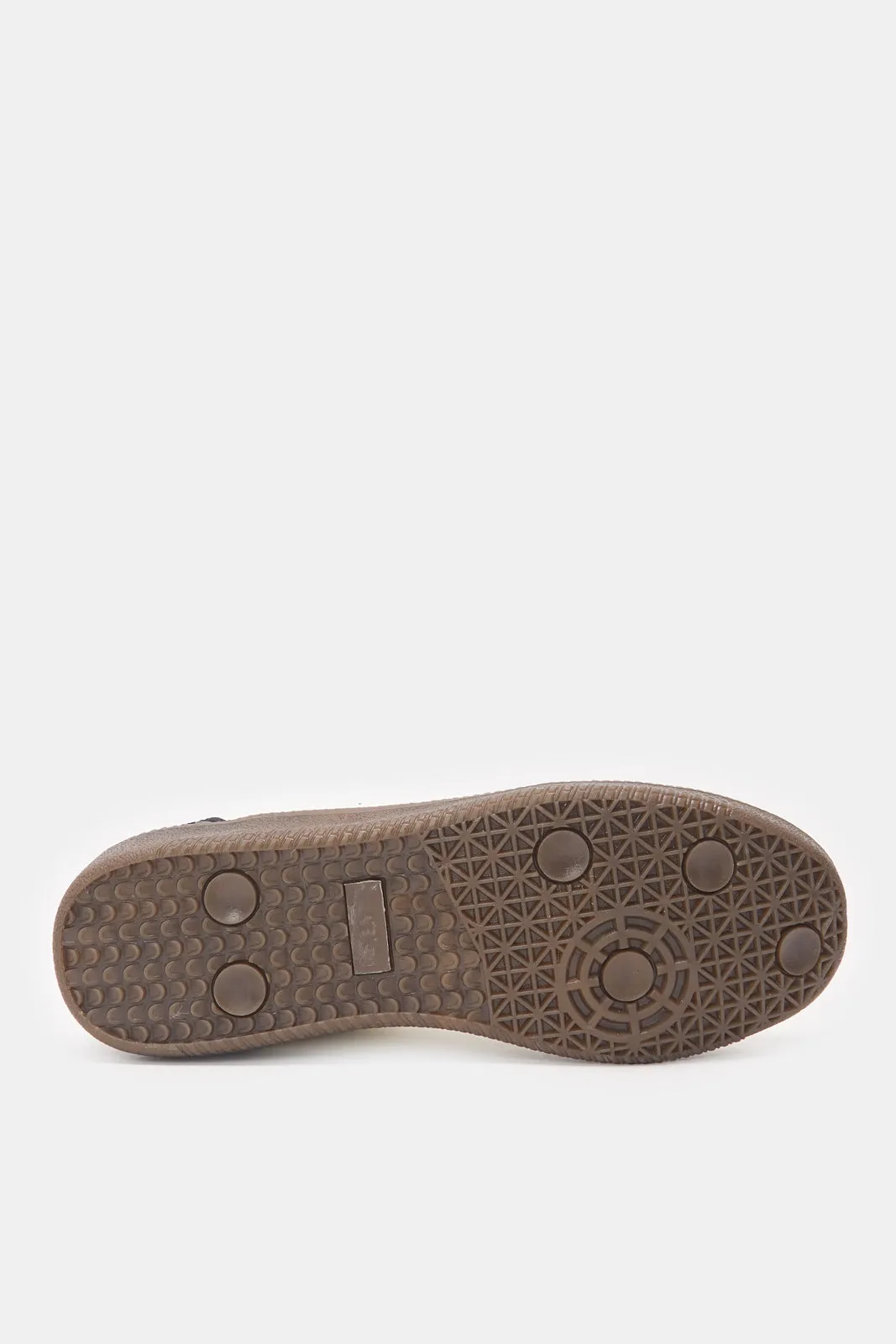 Herren Sneaker aus beigem Material mit Blockabsatz