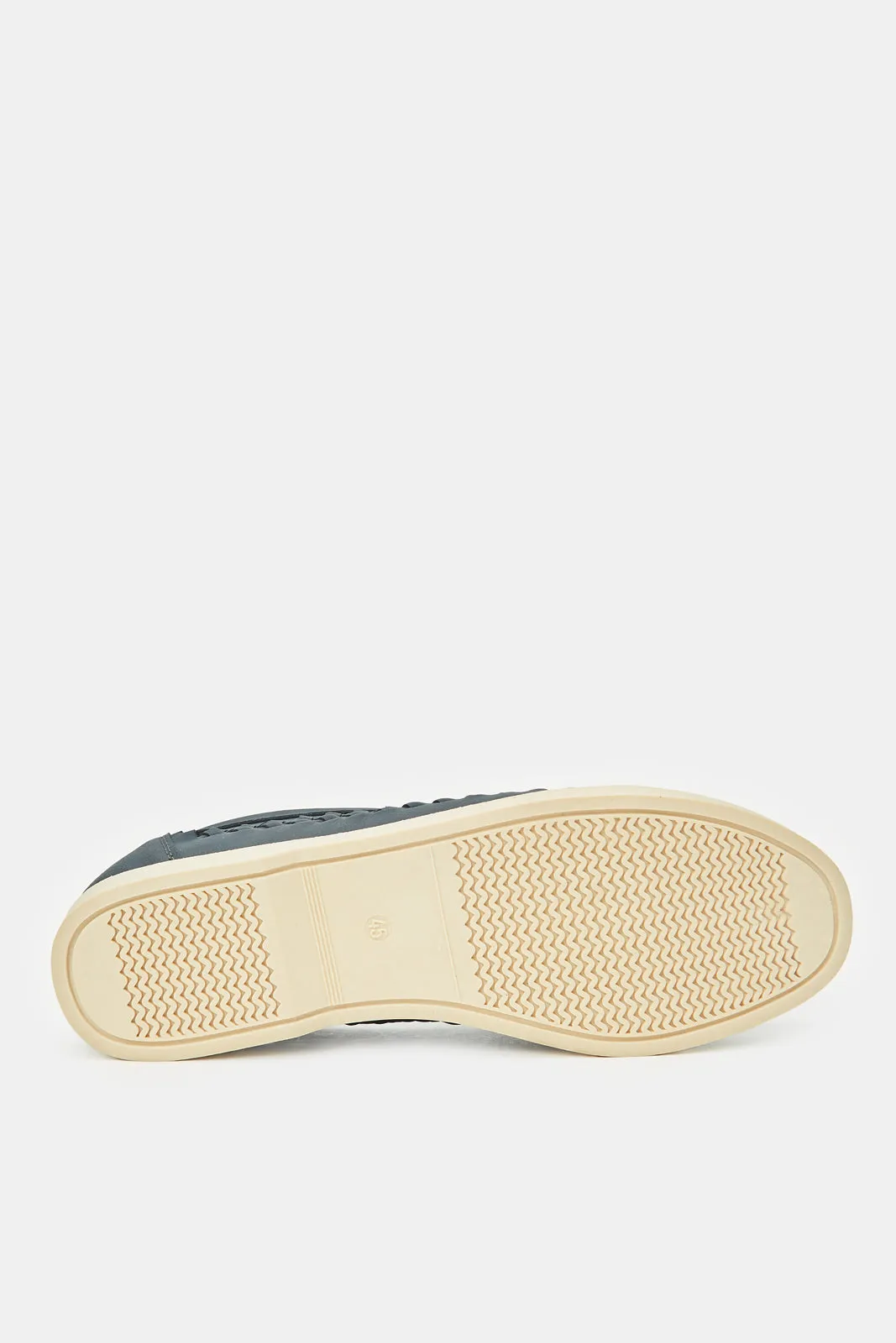 Herren Navy Strukturierte Gewebte Loafers