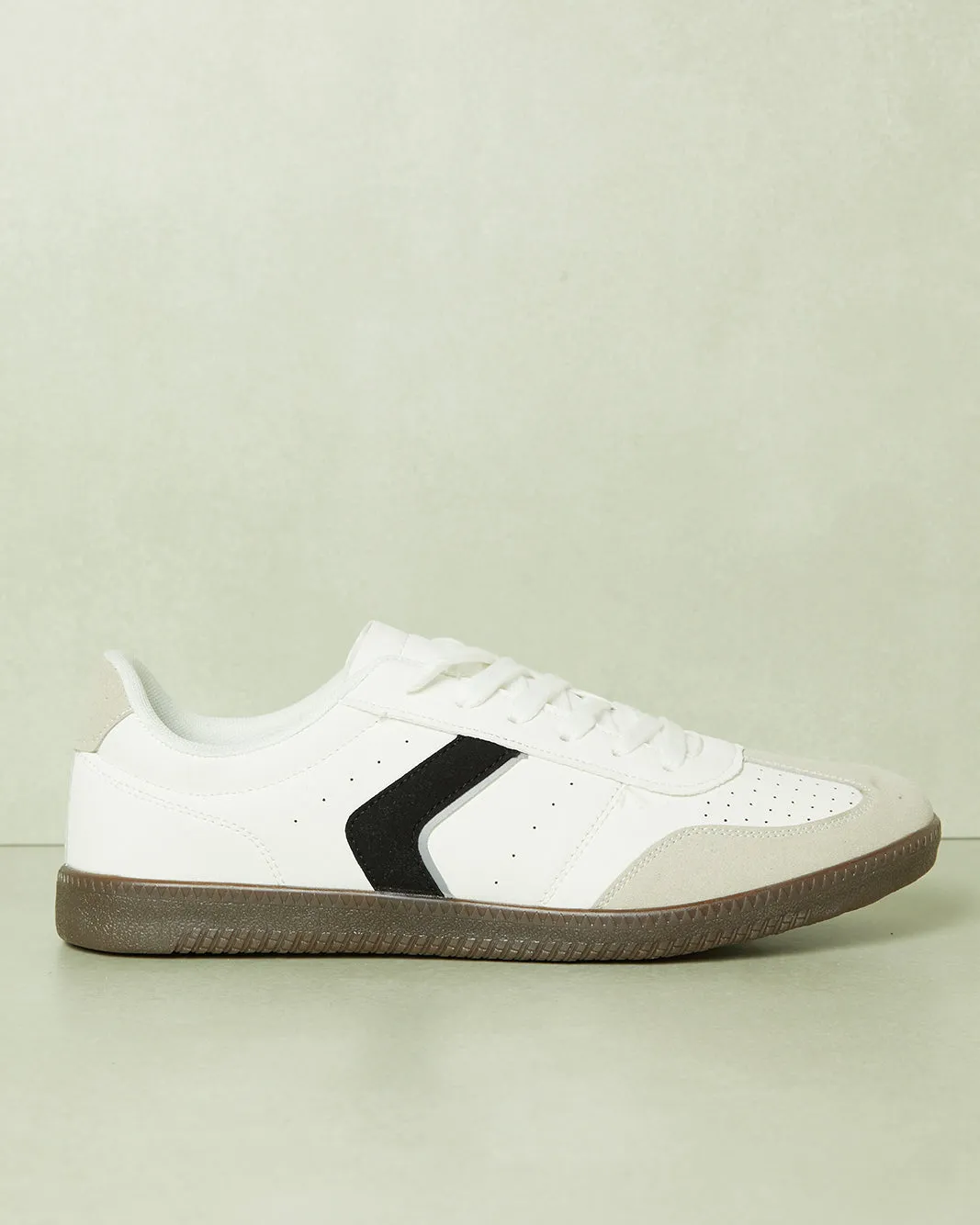 Herren Sneakers aus weißem Materialblock