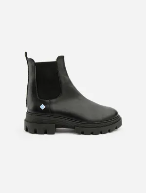 Meine Chelsea Dallas Lederimitat-Vegan-Stiefel | Schwarz