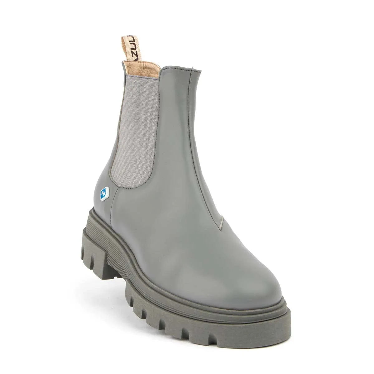 Meine Chelsea Dallas Corn Leder Vegane Stiefel | Grau