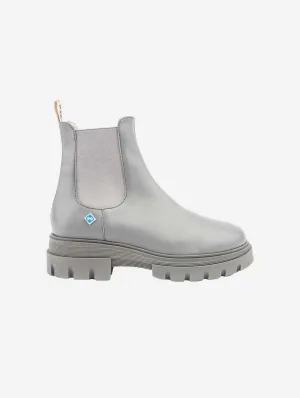 Meine Chelsea Dallas Corn Leder Vegane Stiefel | Grau