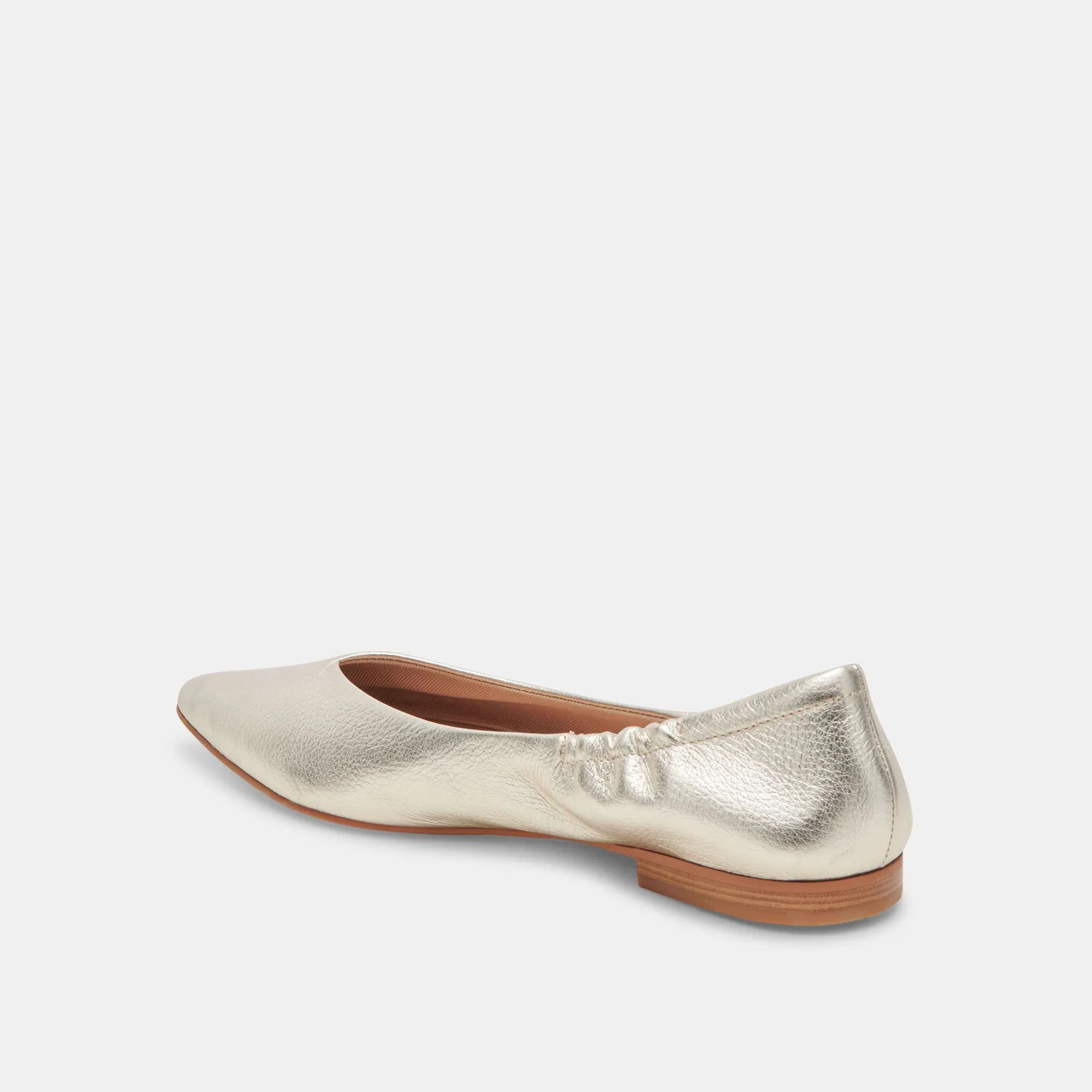 NADAV BALLET FLATS PLATINUM METALLISCHES LEDER