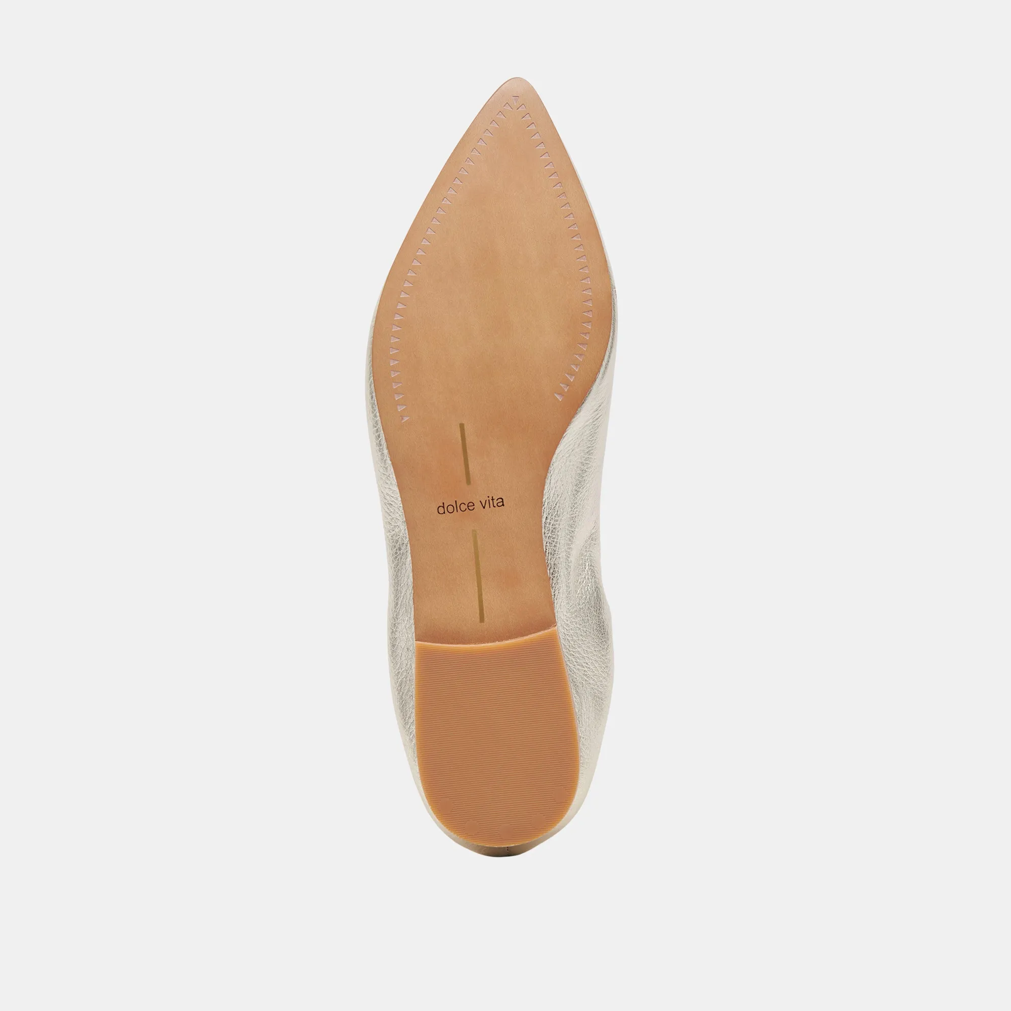 NADAV BALLET FLATS PLATINUM METALLISCHES LEDER