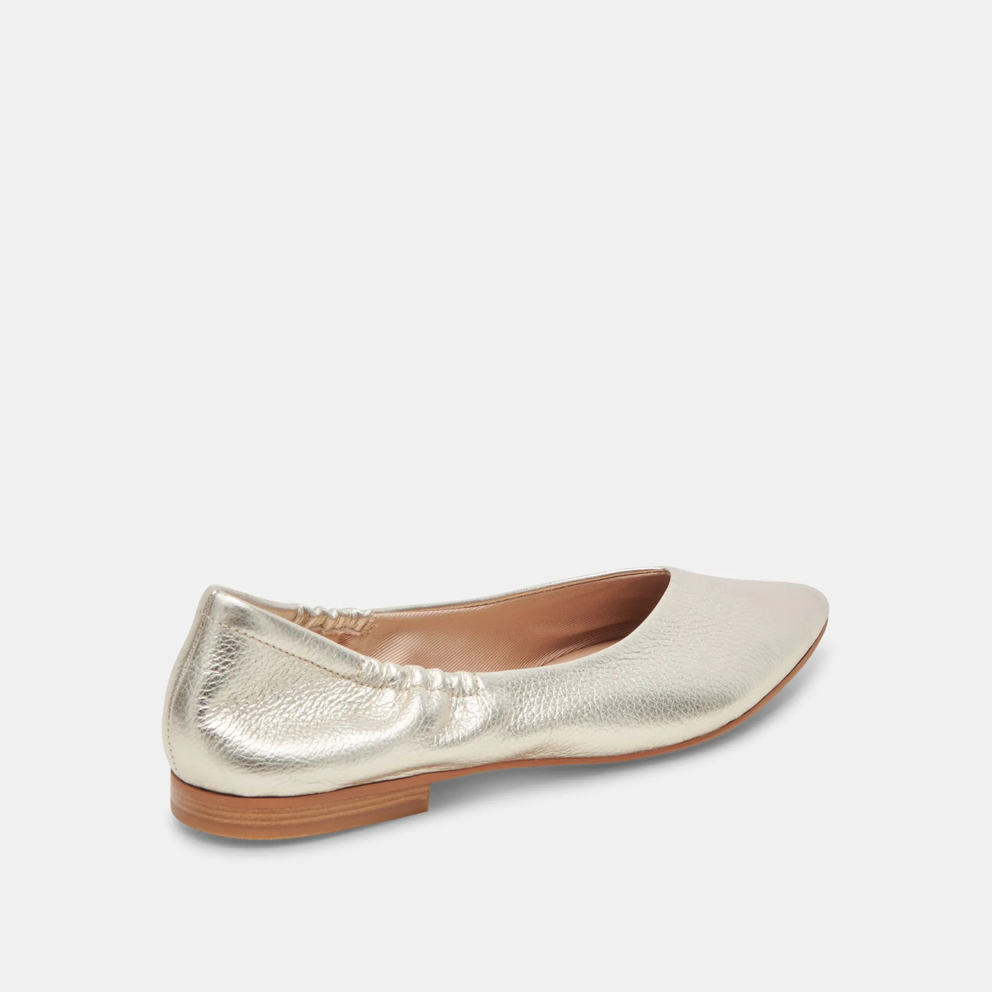 NADAV BALLET FLATS PLATINUM METALLISCHES LEDER