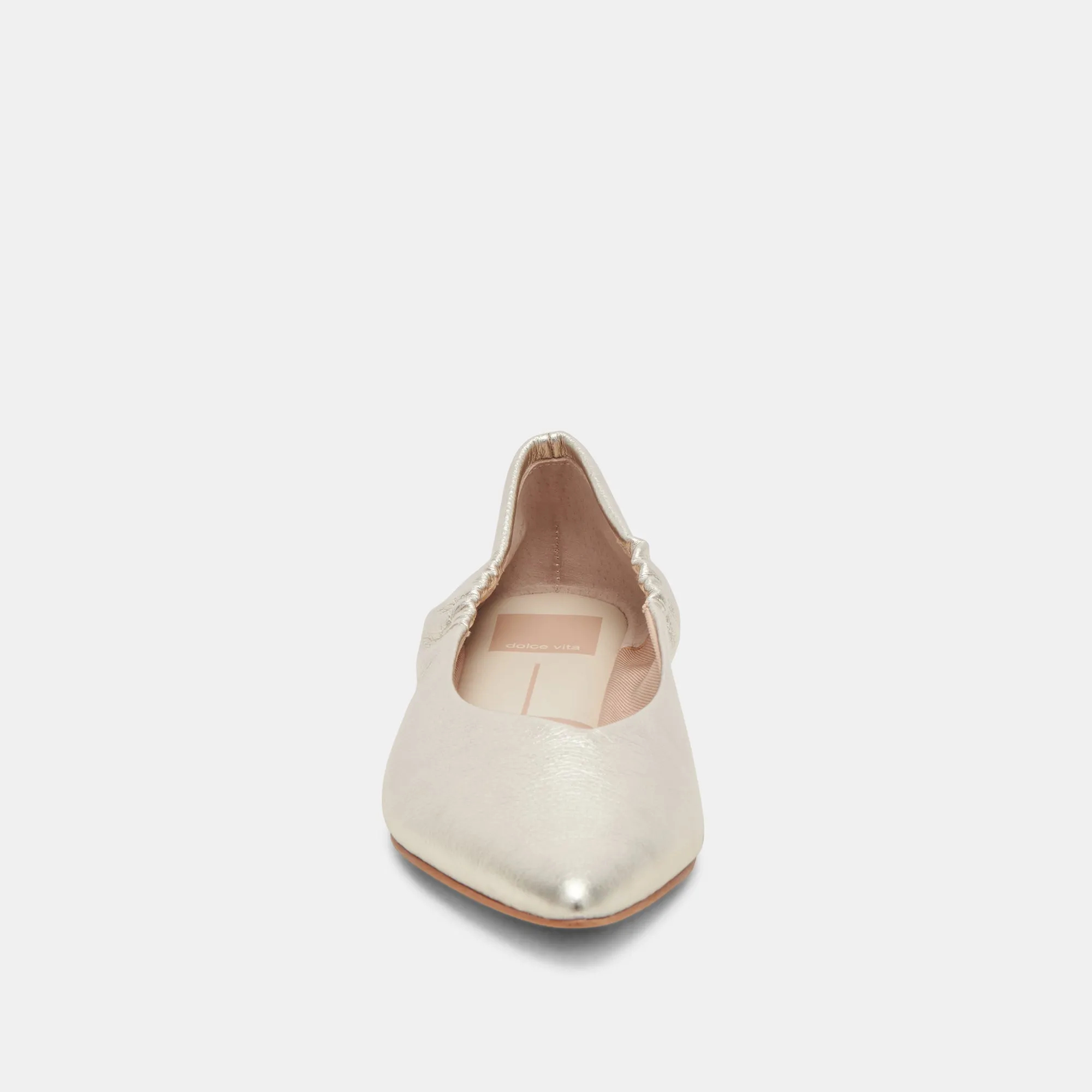 NADAV BALLET FLATS PLATINUM METALLISCHES LEDER