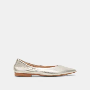 NADAV BALLET FLATS PLATINUM METALLISCHES LEDER