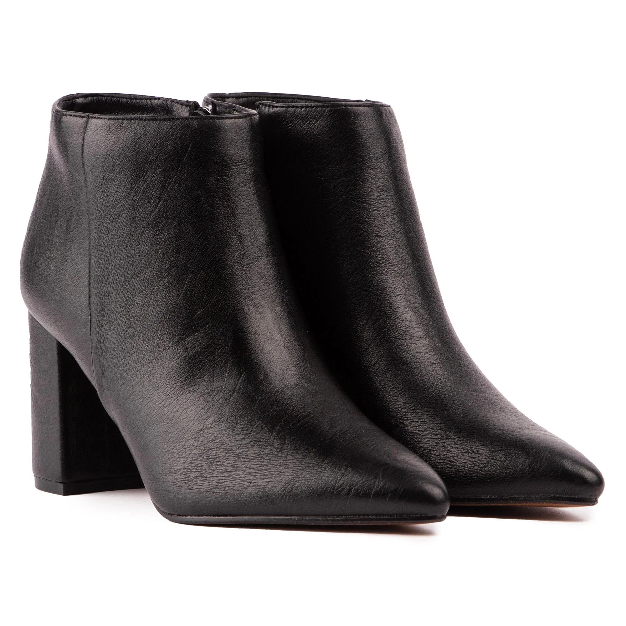 Nectarine Damen Stiefeletten mit Absatz aus veganem Leder | Schwarz