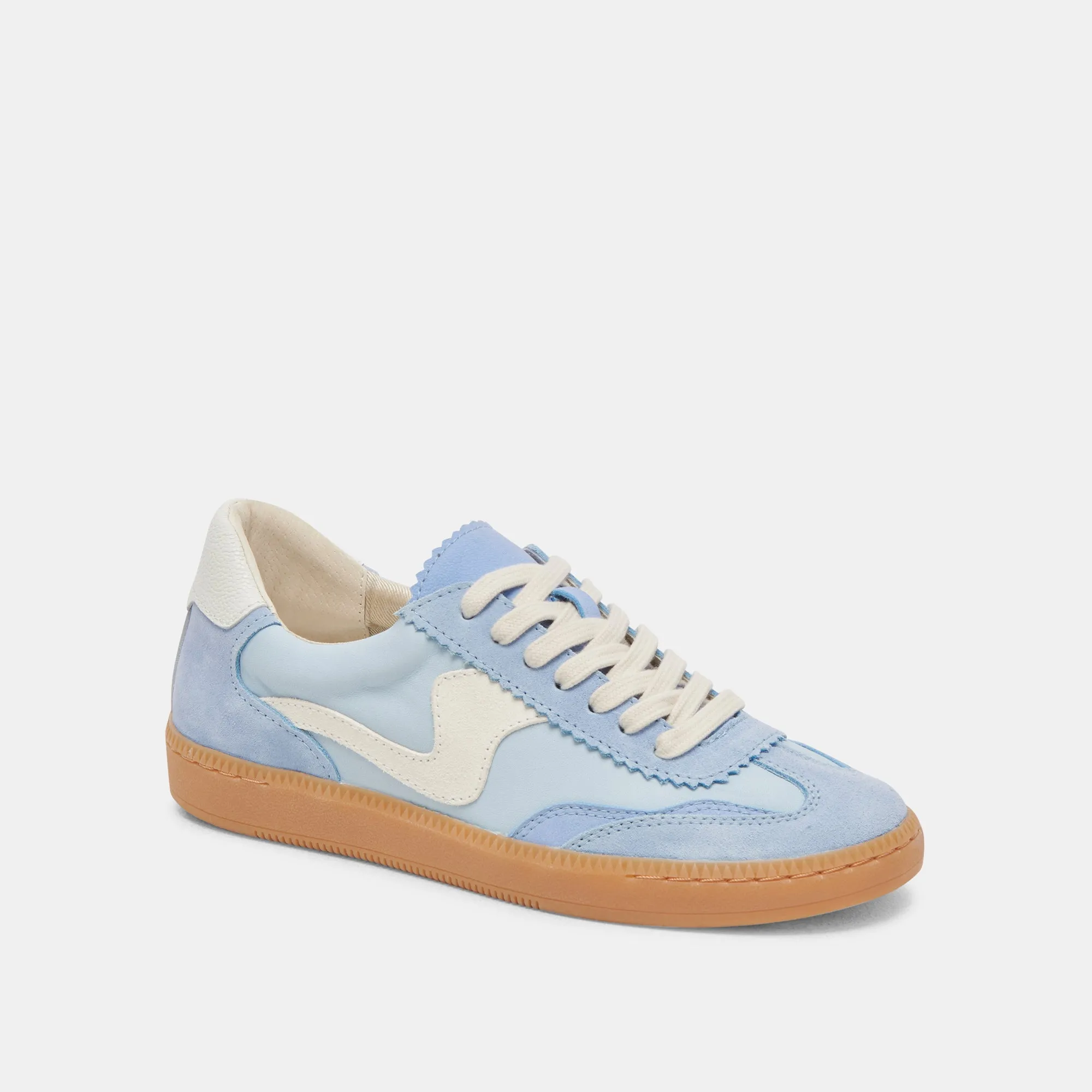 HINWEIS BREITE SNEAKERS BLAU WILDLEDER