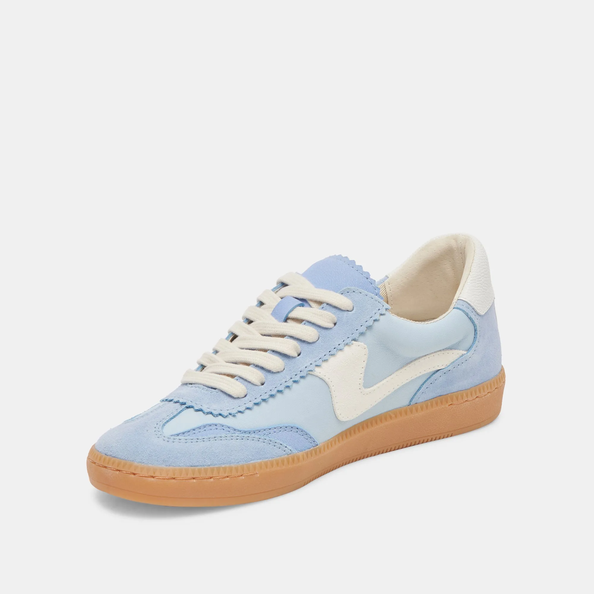 HINWEIS BREITE SNEAKERS BLAU WILDLEDER