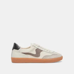 HINWEIS BREITE SNEAKER WEISS GRAU LEDER