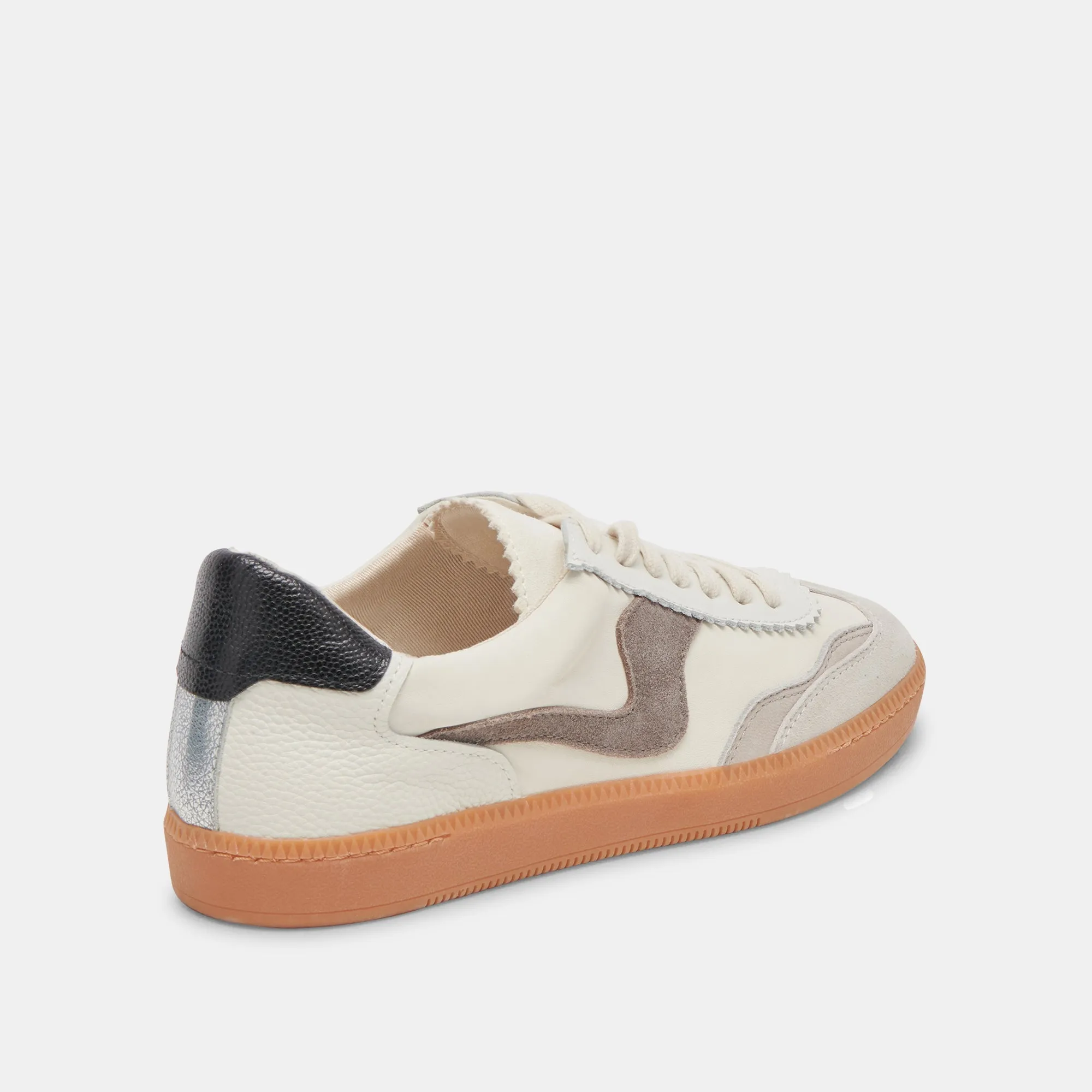 HINWEIS BREITE SNEAKER WEISS GRAU LEDER