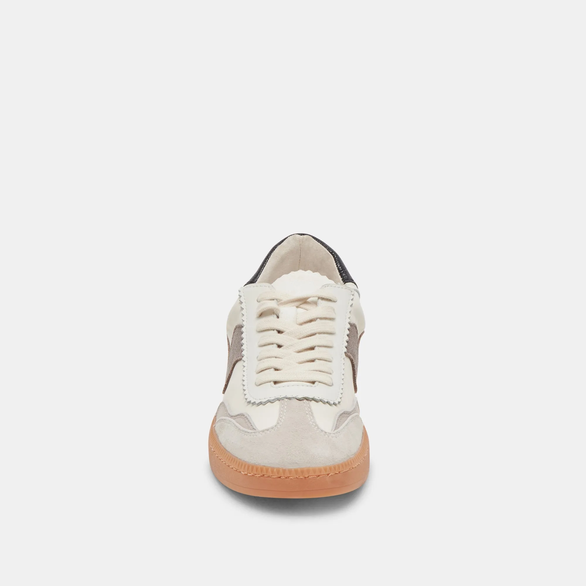HINWEIS BREITE SNEAKER WEISS GRAU LEDER