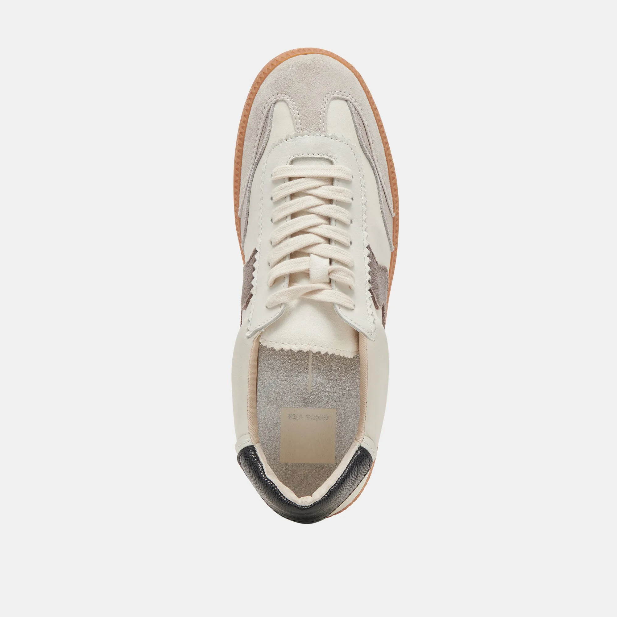 HINWEIS BREITE SNEAKER WEISS GRAU LEDER