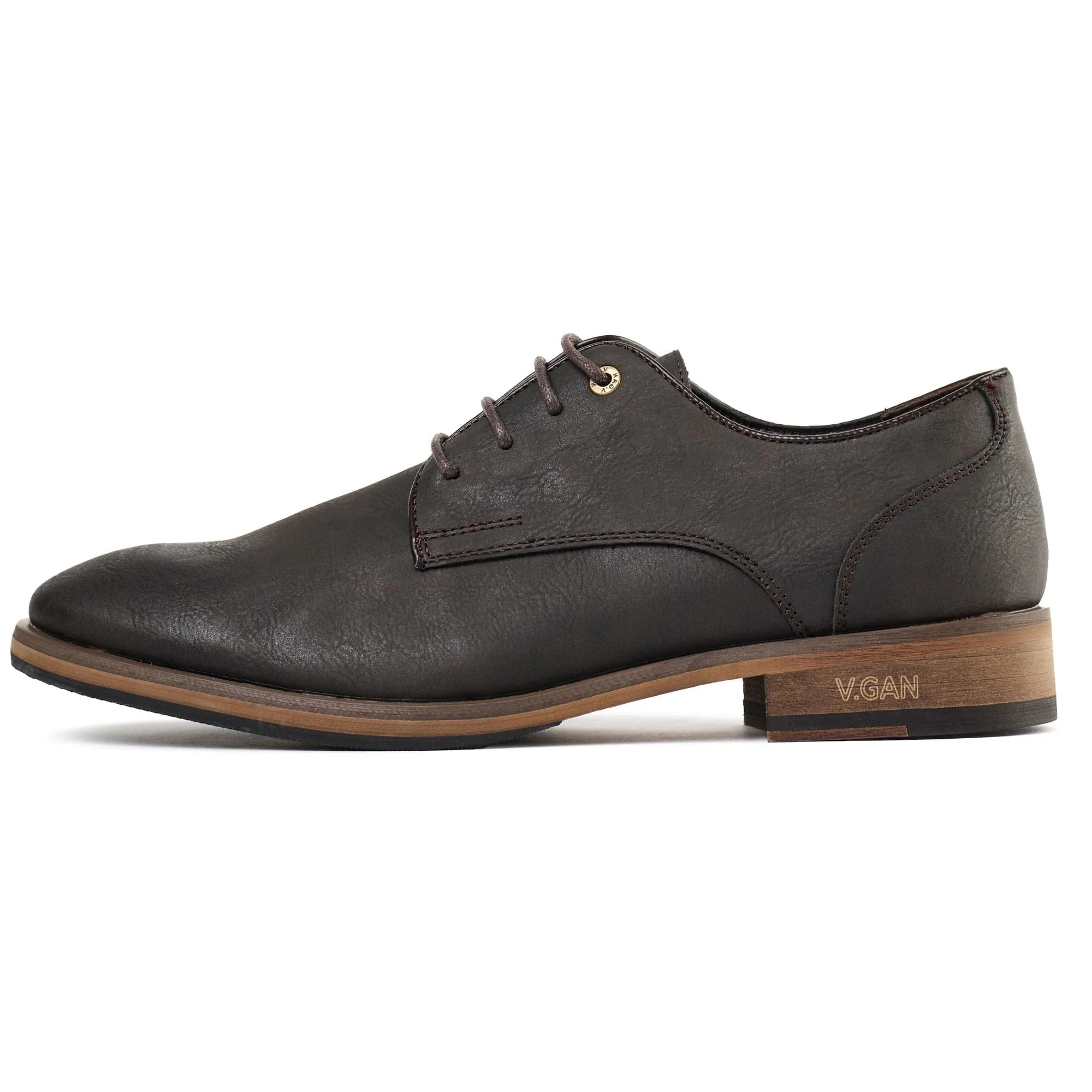 Oatmeal 2 Herren Derby-Schuhe aus veganem Leder | Braun
