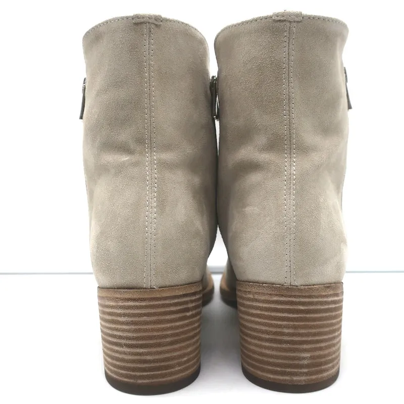 Officine Creative Denner Seitlich mit Reißverschluss versehene Knöchelstiefel in Taupe Wildleder Größe 40 NEU