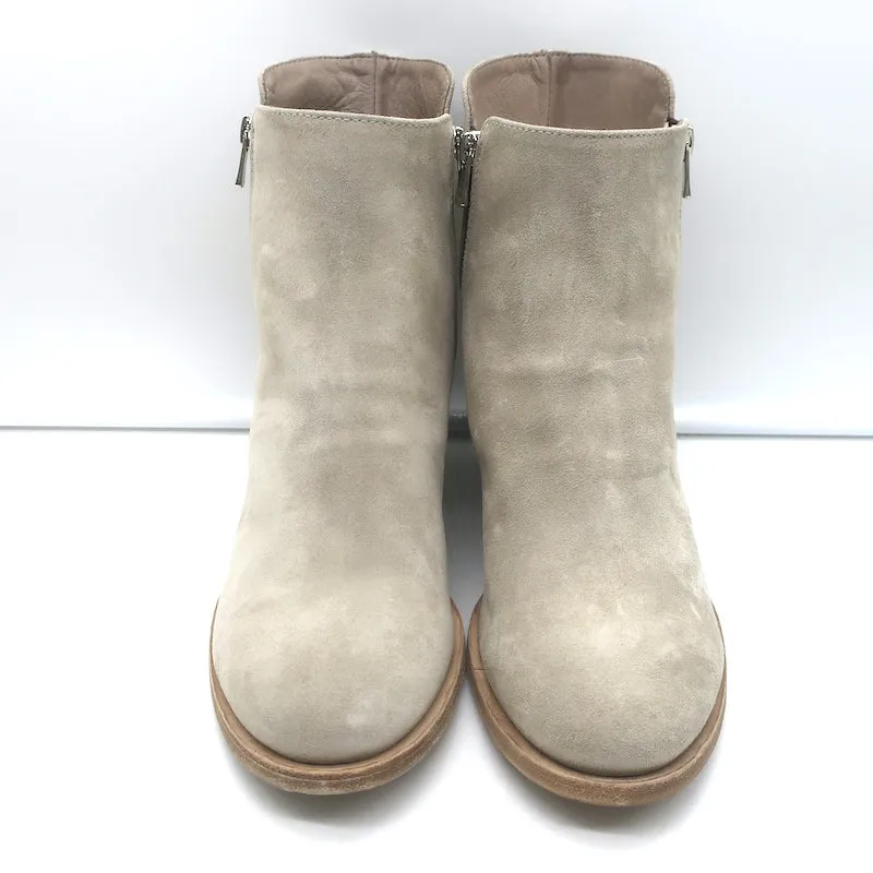 Officine Creative Denner Seitlich mit Reißverschluss versehene Knöchelstiefel in Taupe Wildleder Größe 40 NEU