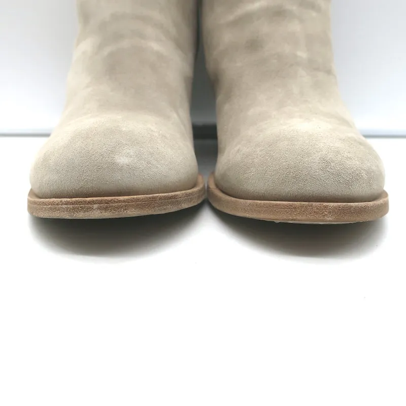 Officine Creative Denner Seitlich mit Reißverschluss versehene Knöchelstiefel in Taupe Wildleder Größe 40 NEU