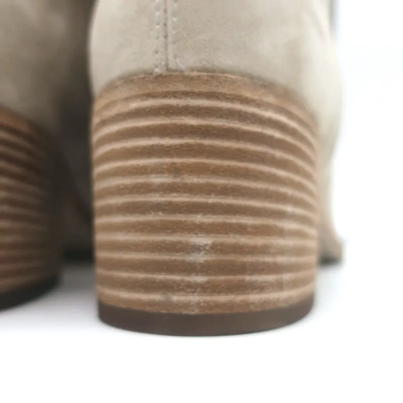 Officine Creative Denner Seitlich mit Reißverschluss versehene Knöchelstiefel in Taupe Wildleder Größe 40 NEU