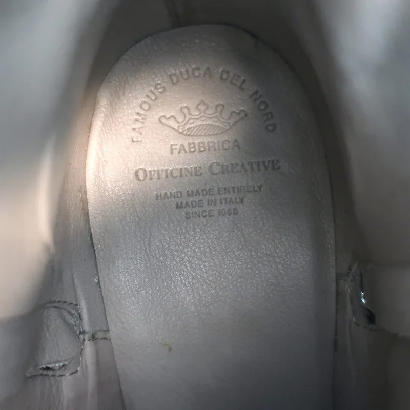 Officine Creative Denner Seitlich mit Reißverschluss versehene Knöchelstiefel in Taupe Wildleder Größe 40 NEU