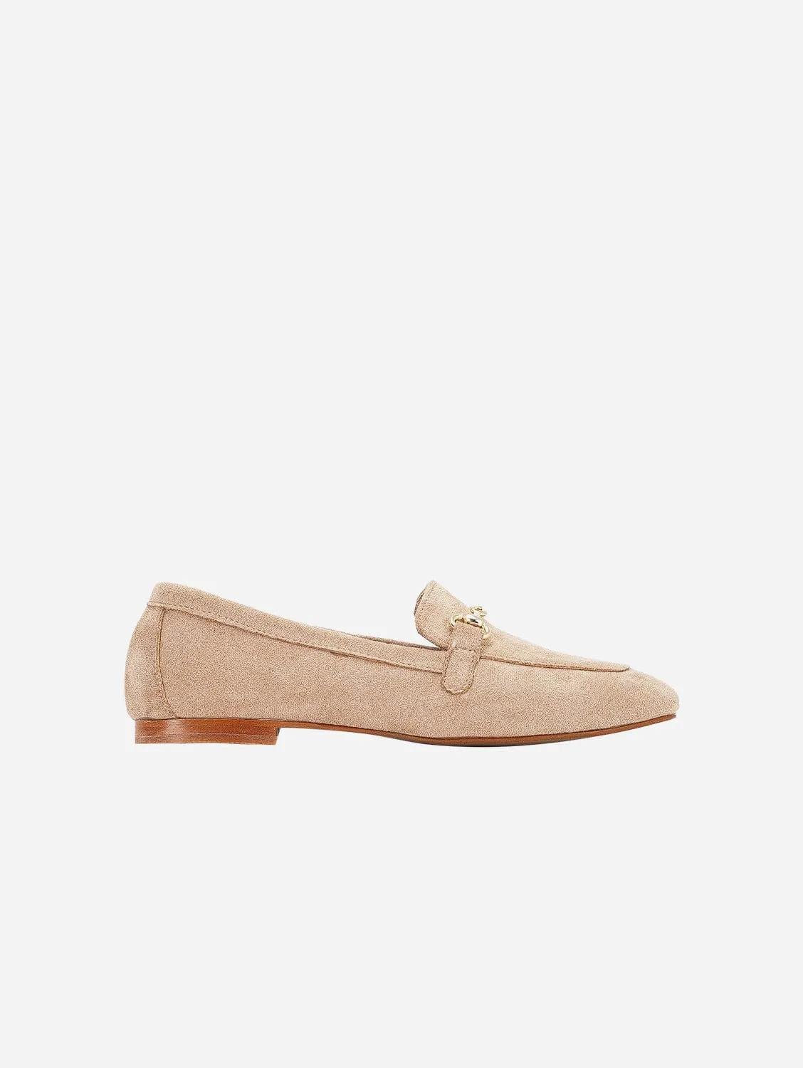 Olly Vegan Wildleder Horsebit Loafers | Dunkelbeige