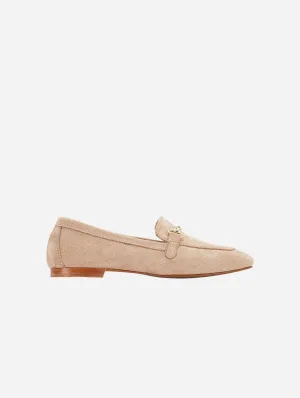 Olly Vegan Wildleder Horsebit Loafers | Dunkelbeige