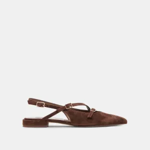 PAMLA FLATS DK BRAUN WILDLEDER