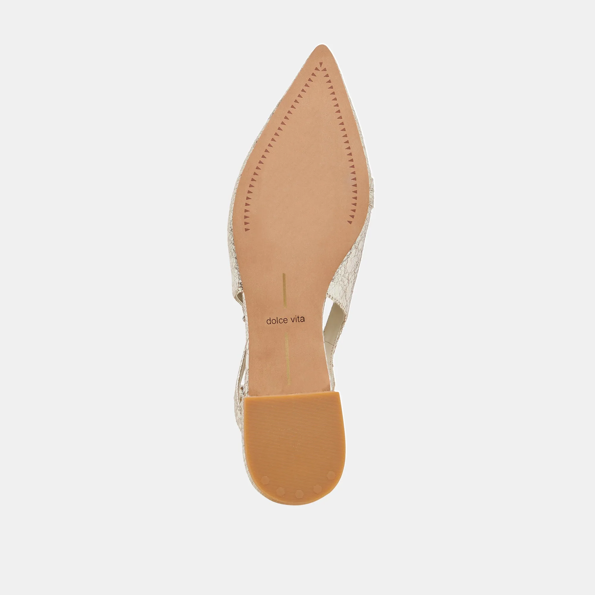 PAMLA WIDE FLATS PLATINUM DISTRESSED LEDER