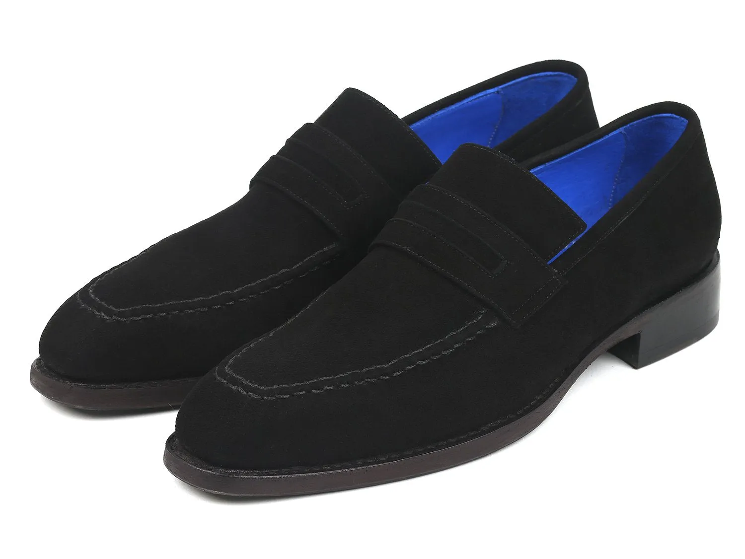 Paul Parkman Schuhe Paul Parkman Goodyear-Beschlagene Wildleder-Loafer in Schwarz