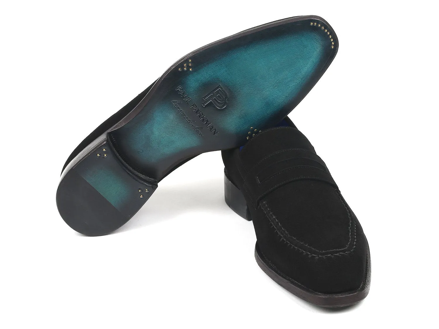 Paul Parkman Schuhe Paul Parkman Goodyear-Beschlagene Wildleder-Loafer in Schwarz