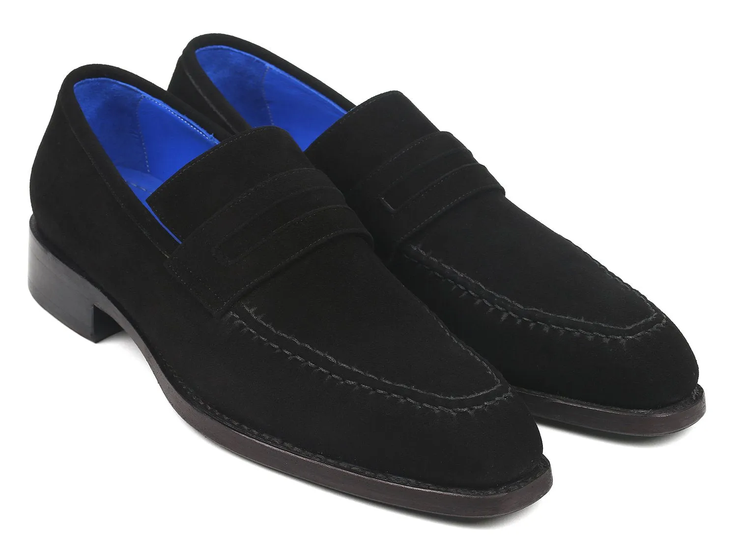 Paul Parkman Schuhe Paul Parkman Goodyear-Beschlagene Wildleder-Loafer in Schwarz
