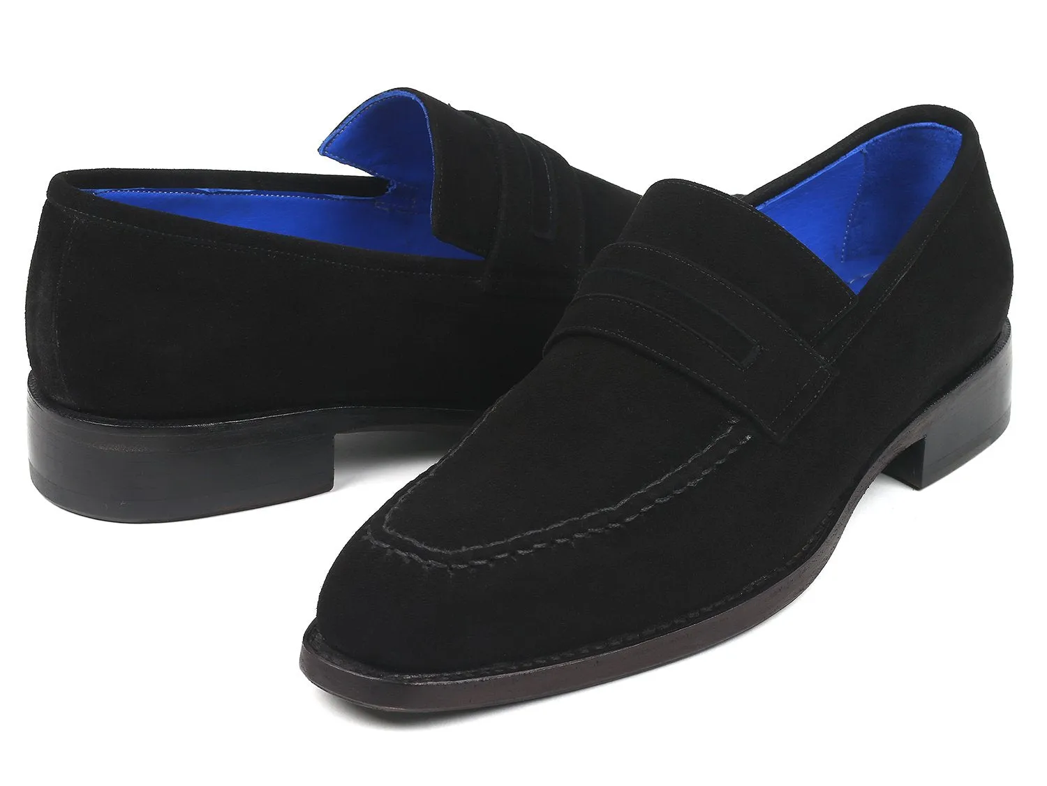 Paul Parkman Schuhe Paul Parkman Goodyear-Beschlagene Wildleder-Loafer in Schwarz