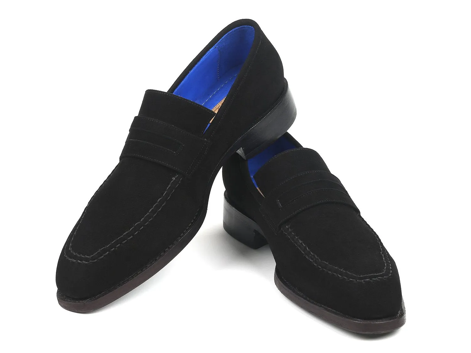 Paul Parkman Schuhe Paul Parkman Goodyear-Beschlagene Wildleder-Loafer in Schwarz