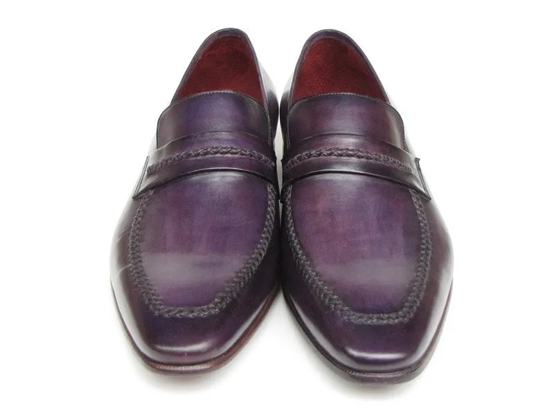 Paul Parkman Schuhe Paul Parkman Herren Handgemachte Leder Loafers in Lila