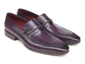 Paul Parkman Schuhe Paul Parkman Herren Handgemachte Leder Loafers in Lila